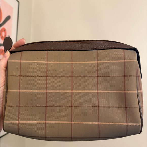 Vintage Burberrys Nova Check Canvas & Leather Clutch Bag Small Handbag - Picture 6 of 12